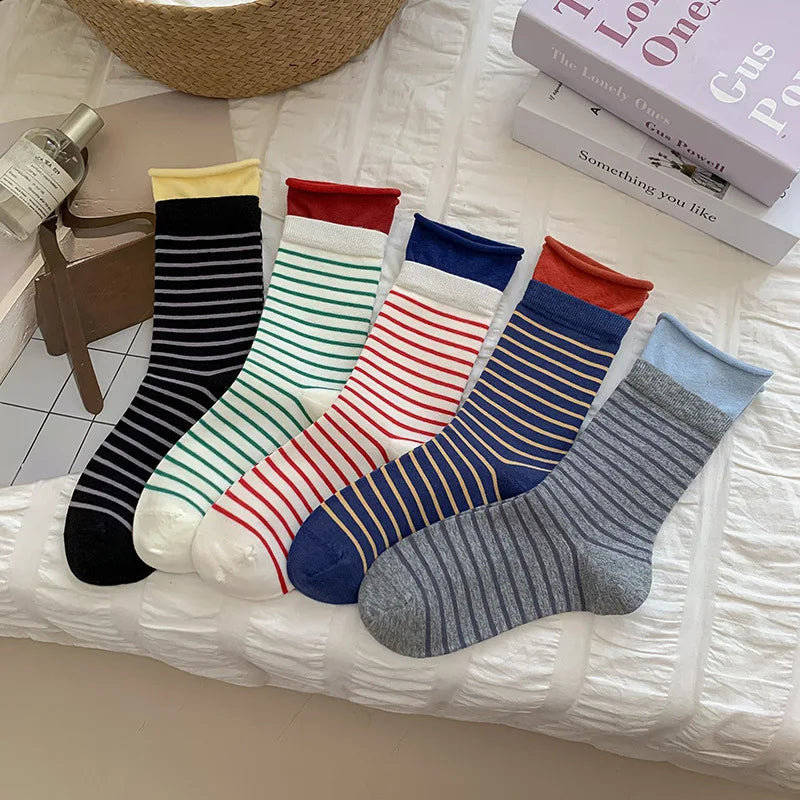 Colourblock Stripe Crew Socks