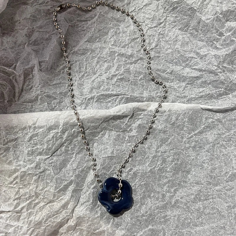 y2k Flower Pendant Necklace