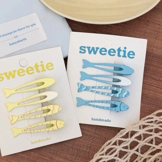 Sardine Hair Clips, Set of 4 - Ice Cream Cake