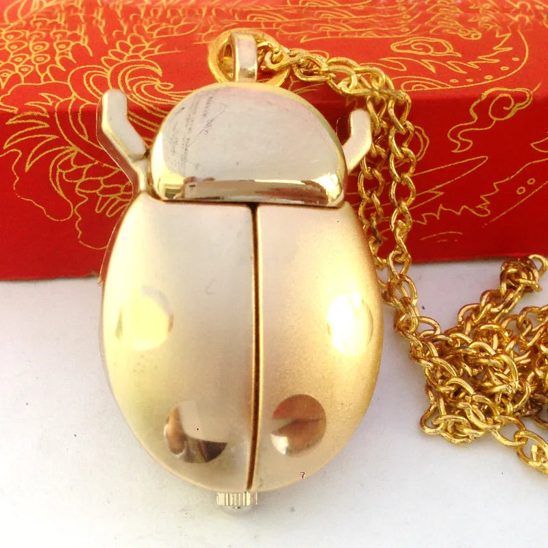 Ladybug Necklace Watch