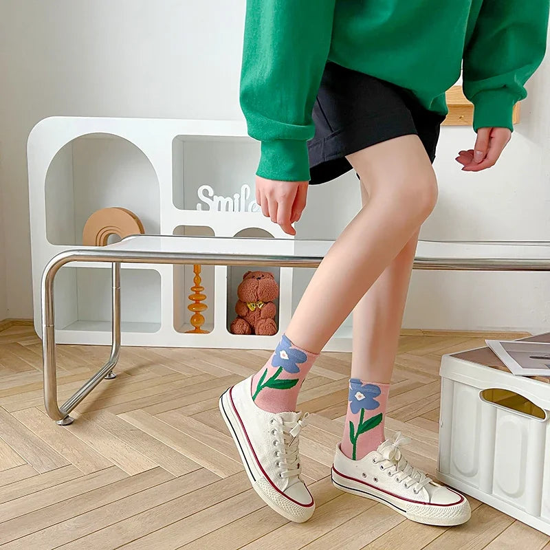 Flower Power Crew Socks