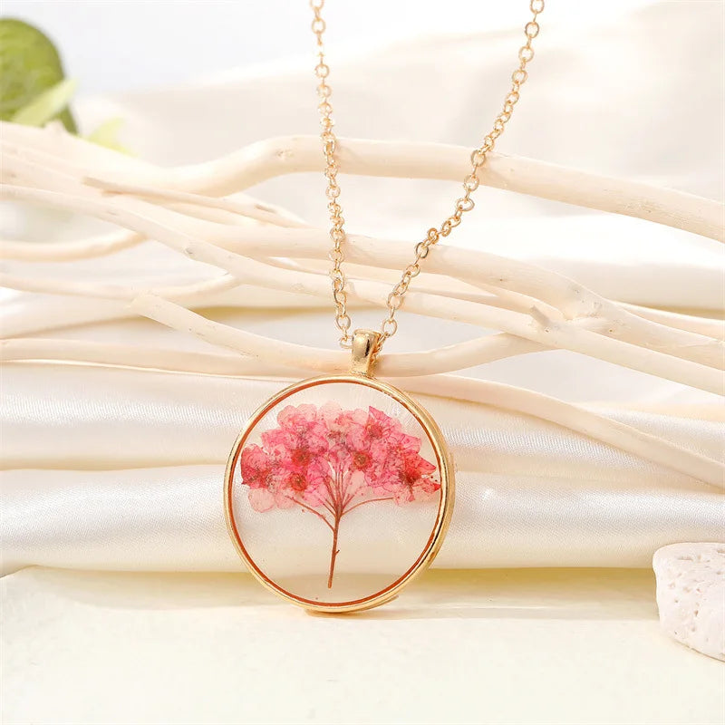 Dried Flower Charm Jewelry