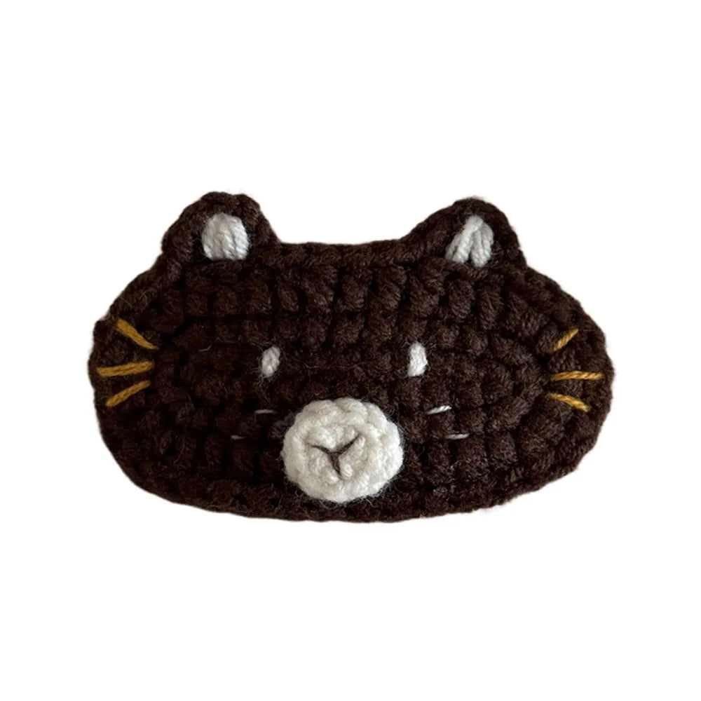 Cute Bouncy Dog Crochet Hair Clip Sweet Cartoon Cat Hairpin Women's Bangs Clips Children's Side Clip Headwear Hair Accessories - Ice Cream Cake