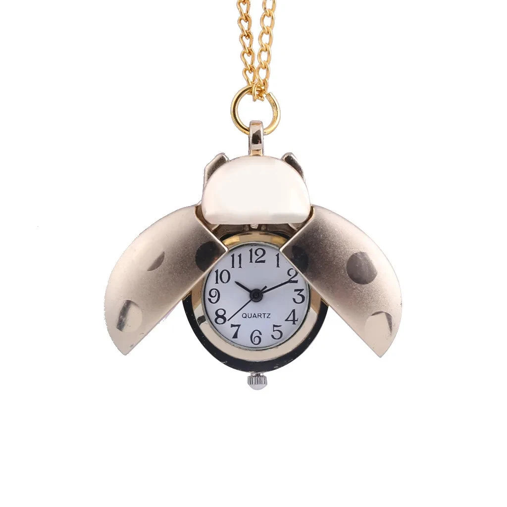 Ladybug Necklace Watch
