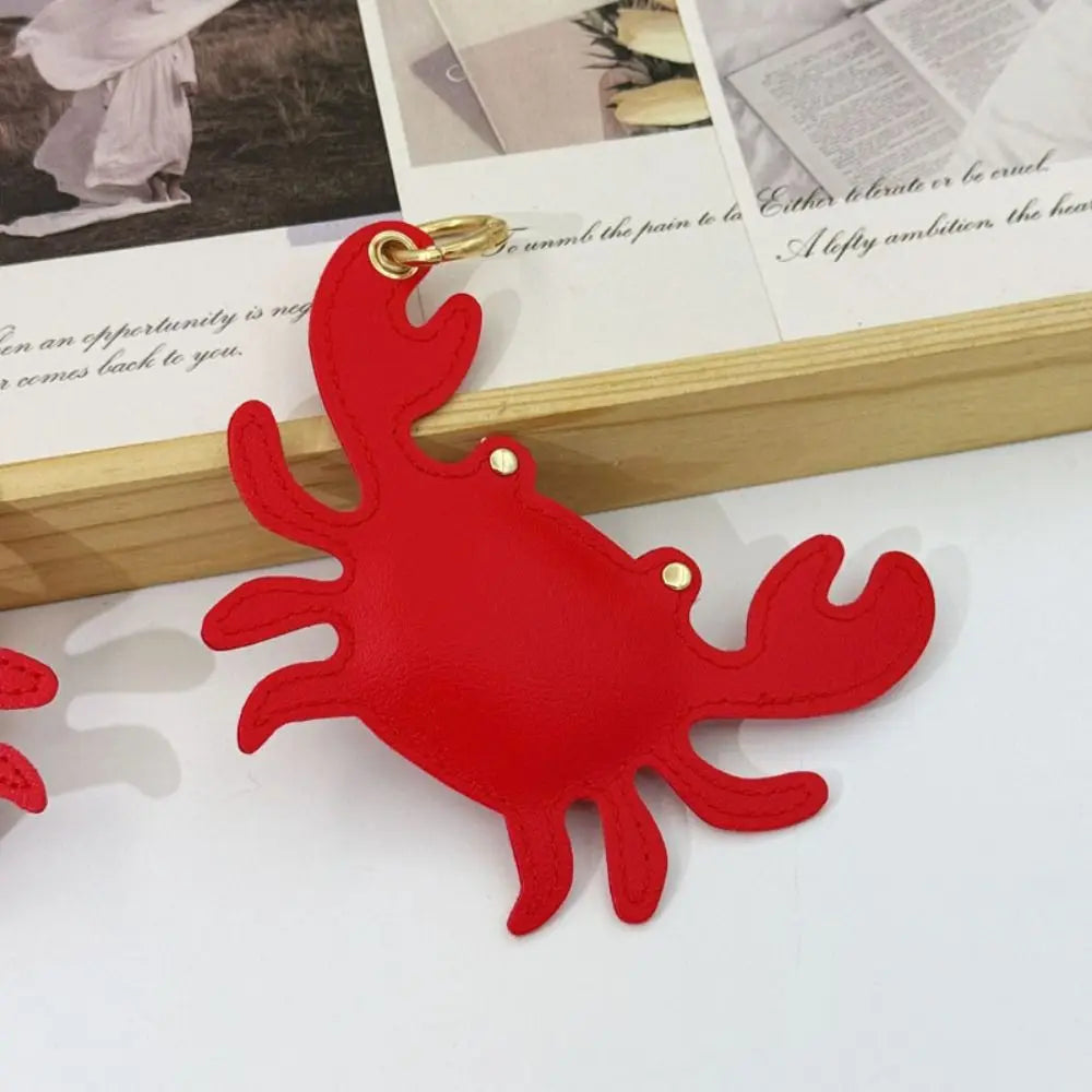 Lovely Beach Style Pu Leather Lobster Pendant Cute Summer Pu Crab Keychain Fashion Hanger Bag Charm Men - Ice Cream Cake