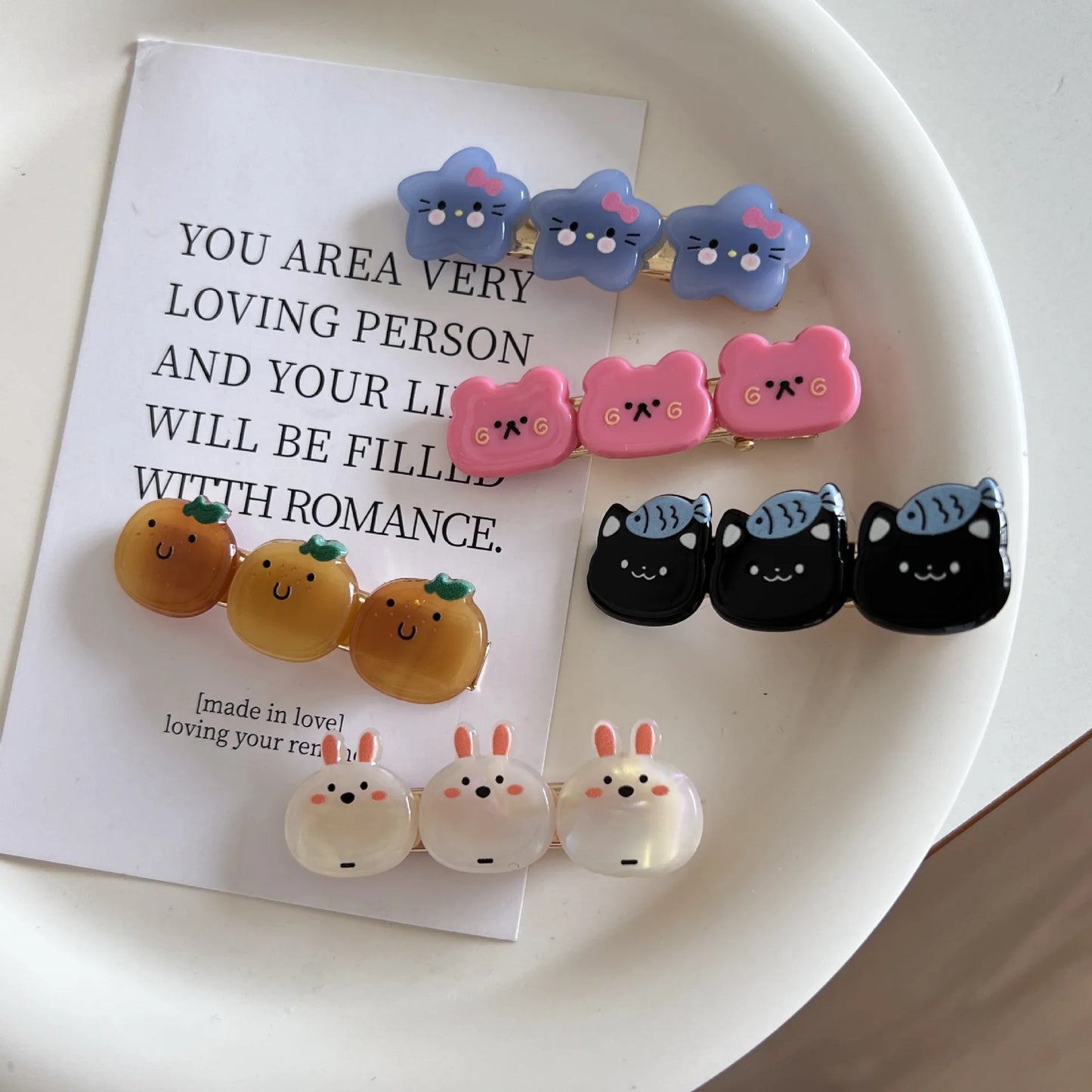 Cutie Pop Animal Hairclips (5 Designs) - Ice Cream Cake