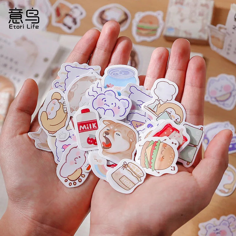Kawaii Animal Sticker Packs (45 Stickers)