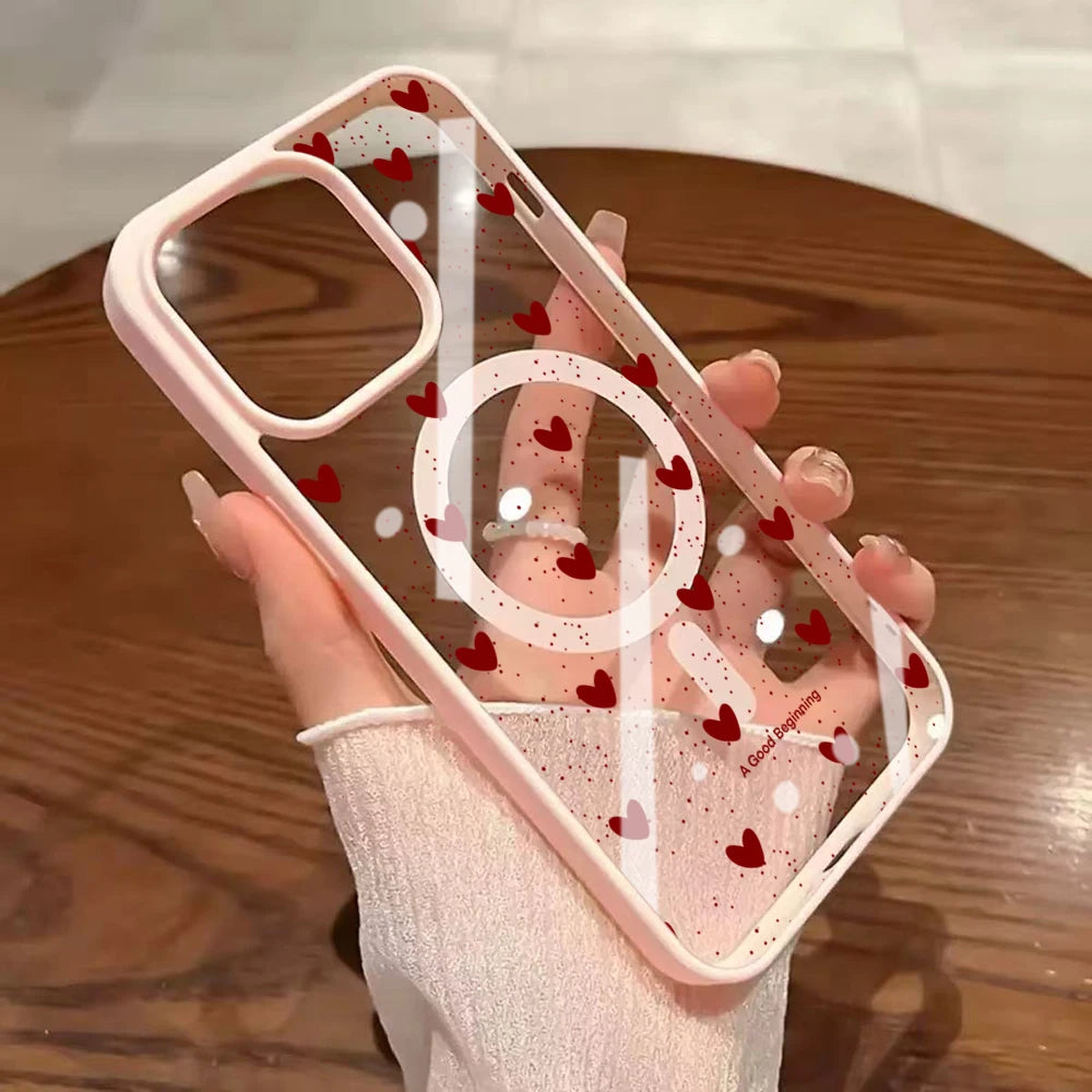 Heart Polka Dot Pattern iPhone Case