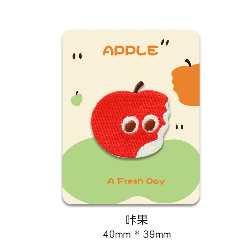 Embroidered Apple Patch (5 Designs)