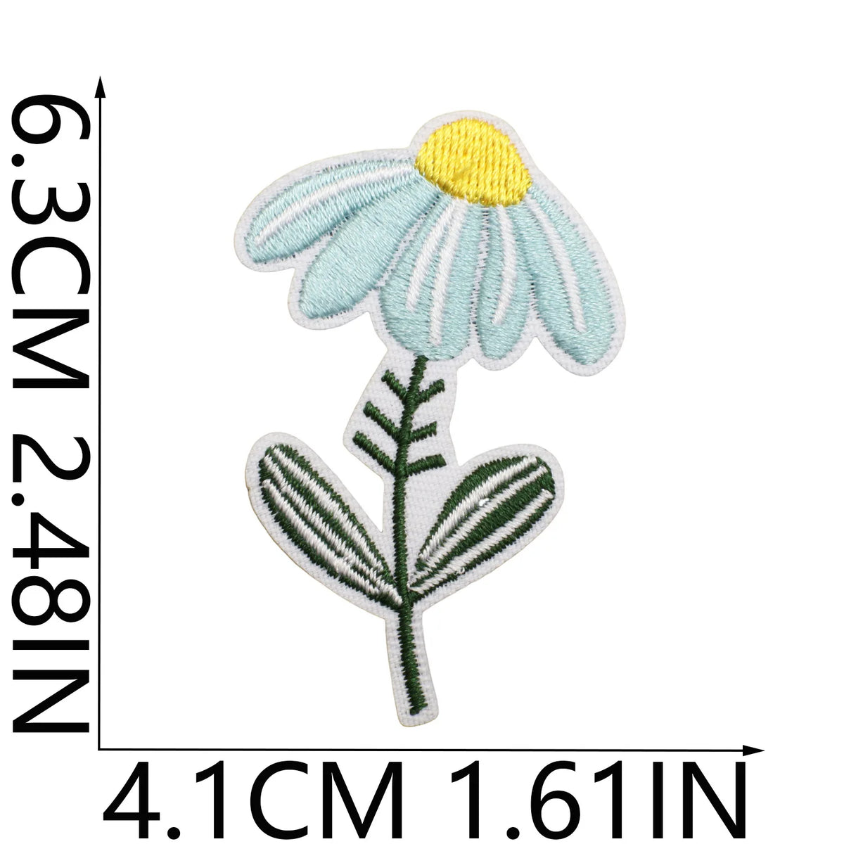 Embroidered Flower Garden Iron-On Patch