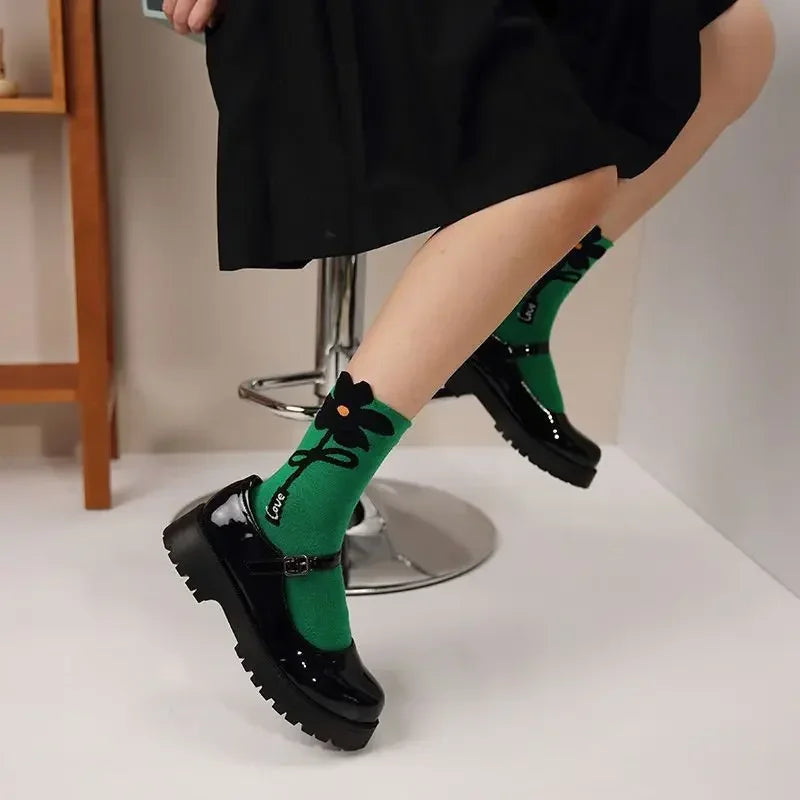 Flower Power Crew Socks