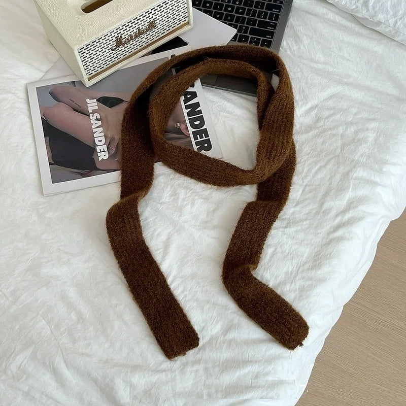 Fluffy y2K Skinny Scarf