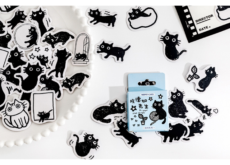 Black Cat Sticker Set (45 Stickers)