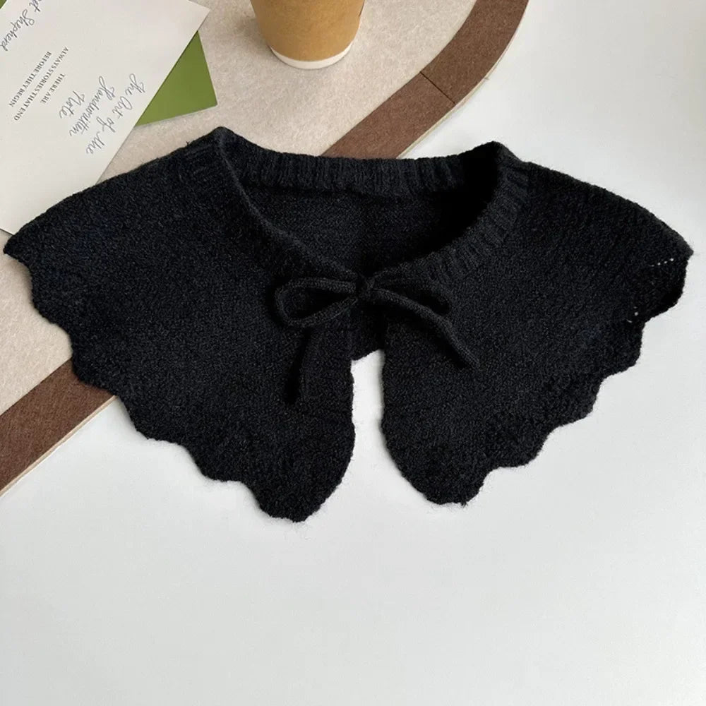Knitted Detachable Frill Collar