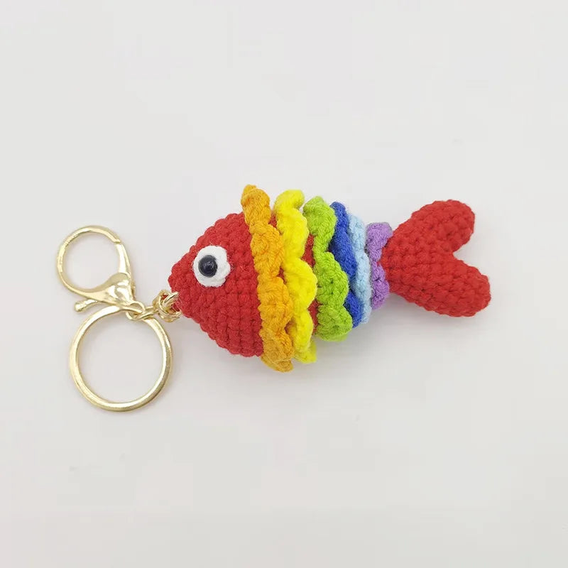 Handmade Crochet Ocean Friends Keychain Charm
