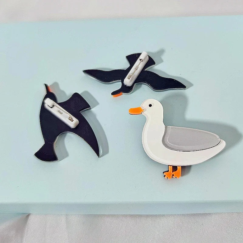 Seagull Brooches (Set of 3)
