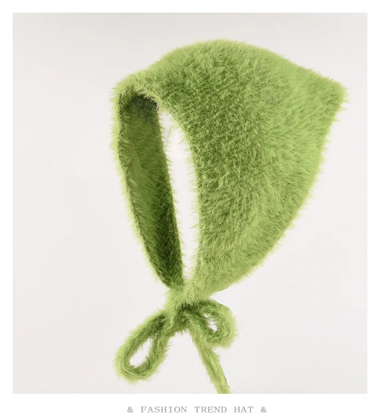 Fuzzy Knit Bonnet