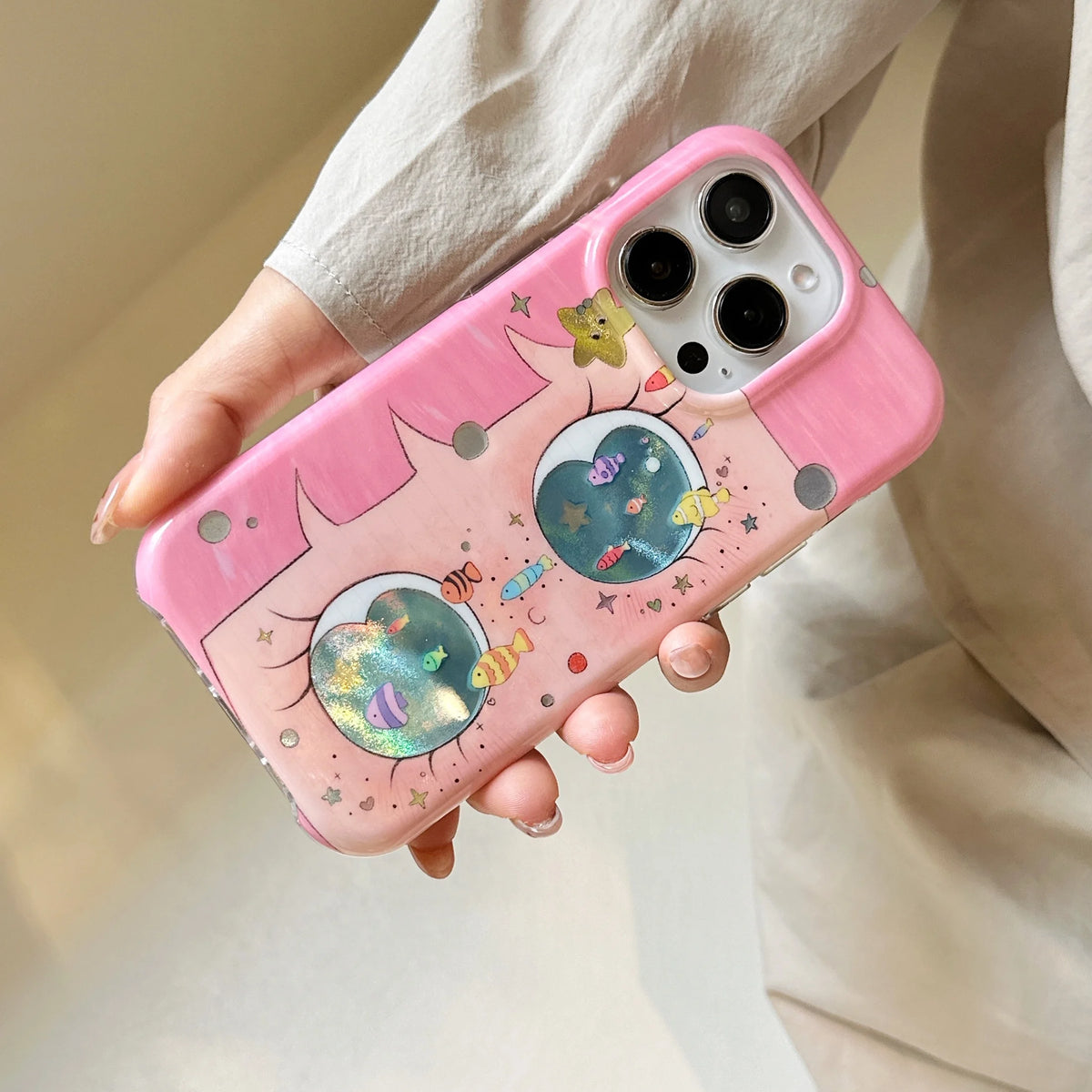 Glittering Aquarium Eyes iPhone Case