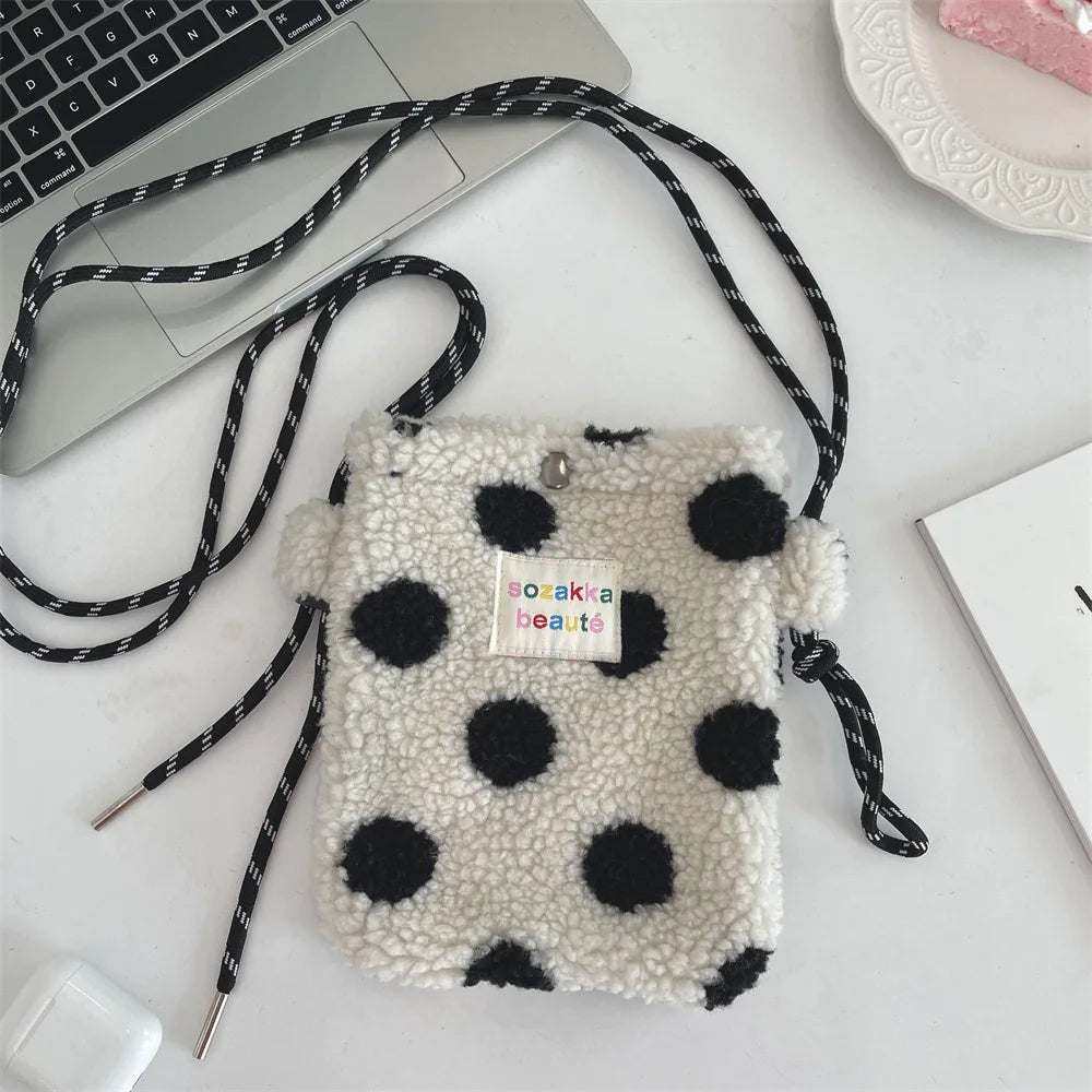 Teddy Fur Plush Pattern Shoulder Bag