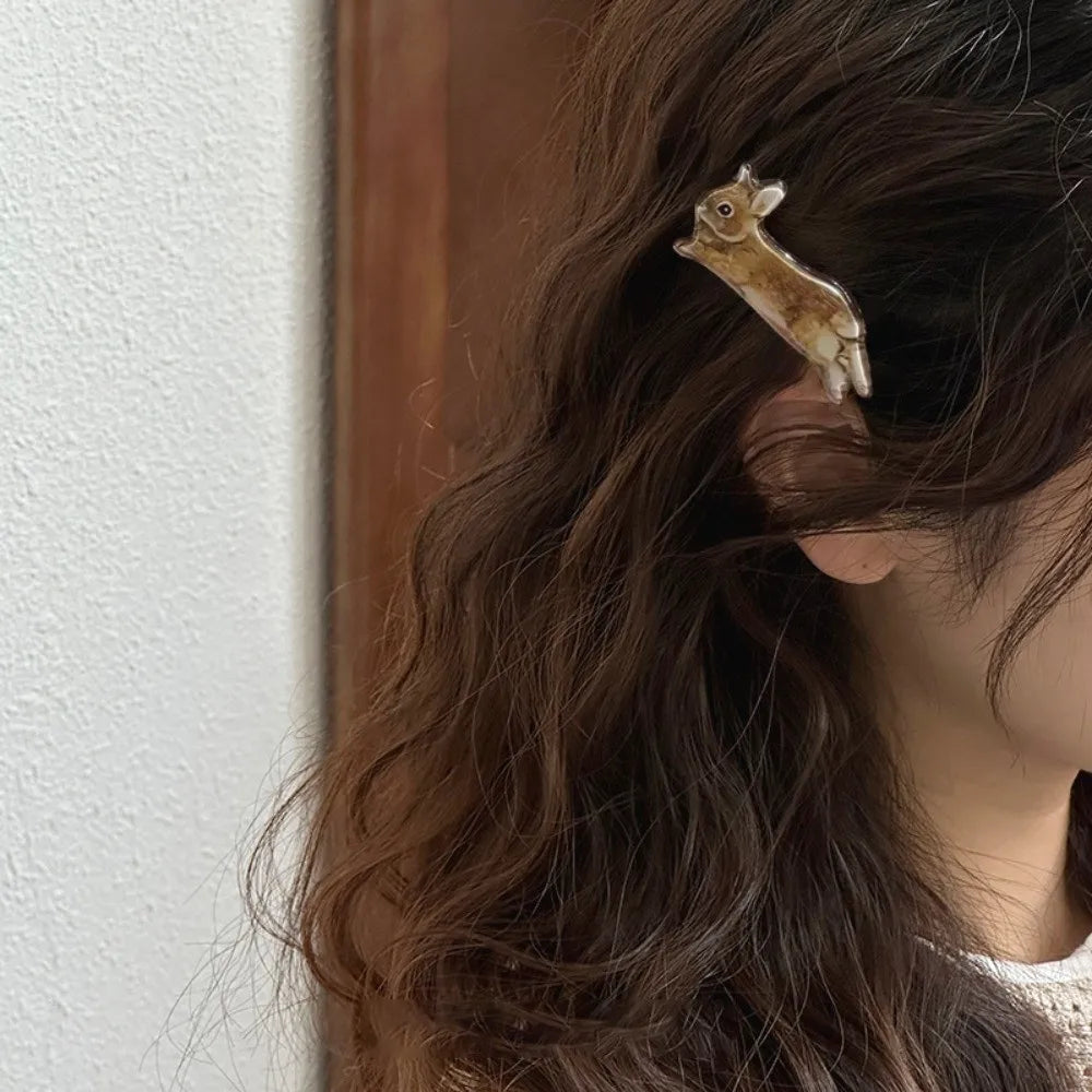 Glossy Bunny Hairclip Set (2pcs)