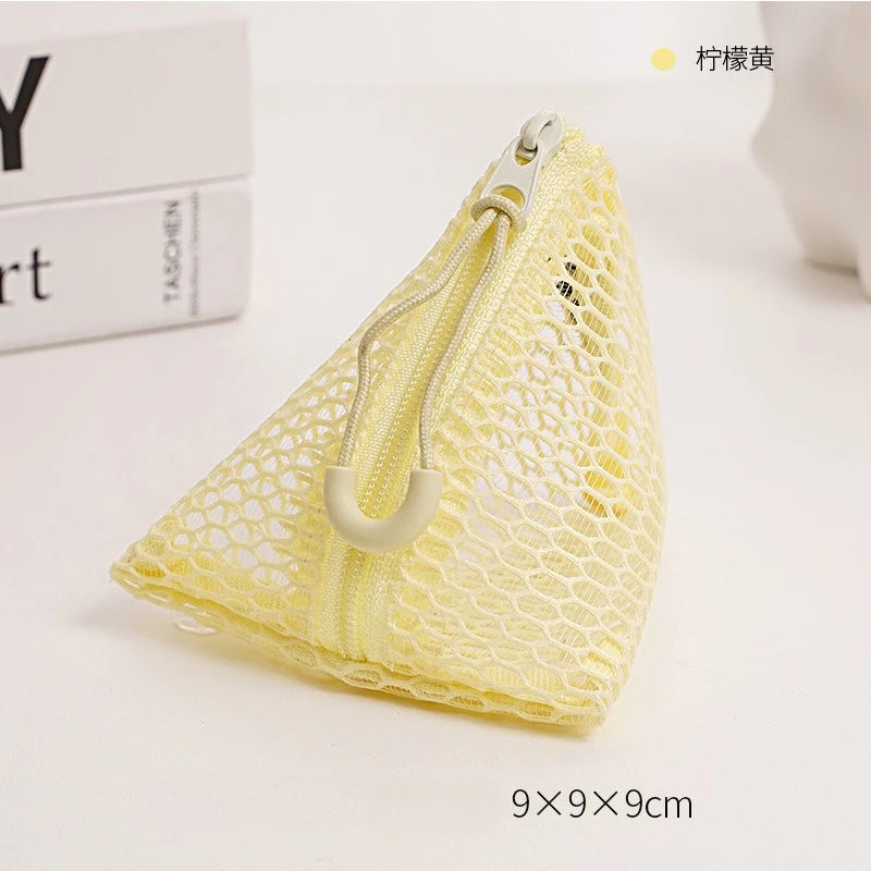 Pyramid Mesh Mini Zipper Pouch