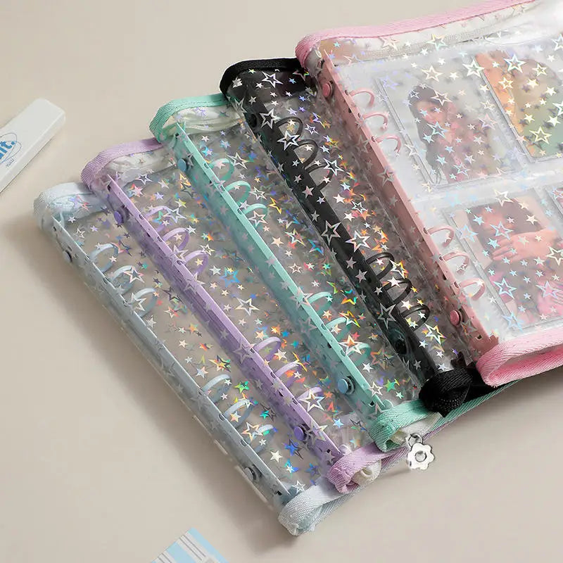 Star Glitter Photo Card Ring Binder
