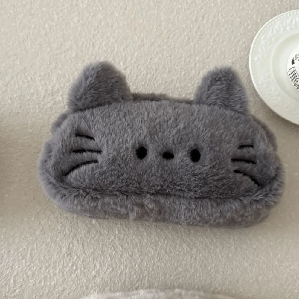 Kids Gift Funny Cat Cartoon Pencil Case Cute Kawaii Stationery Storage Bag Fluffy Large Capacity Cat Stationer Bag Student Use - Ice Cream Cake