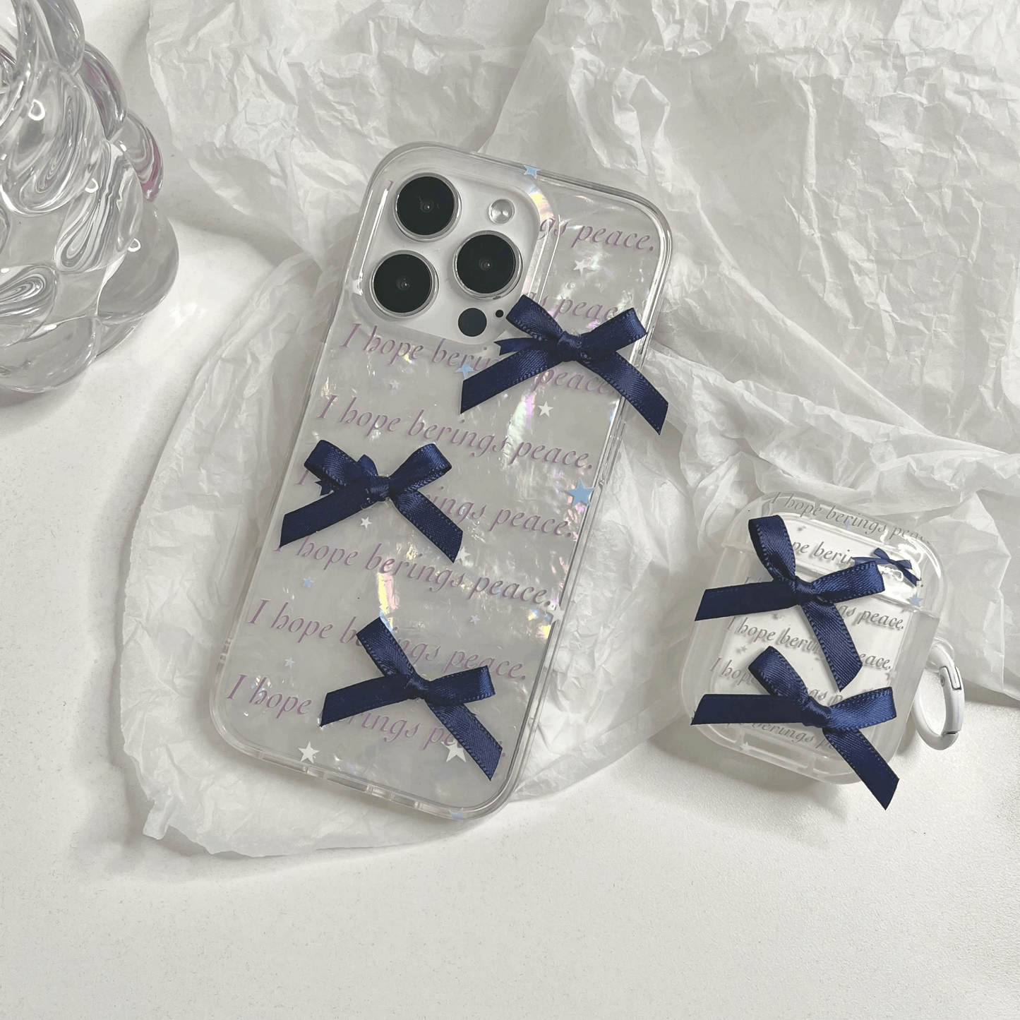 Balletcore Bows AirPods Charger Case Cover