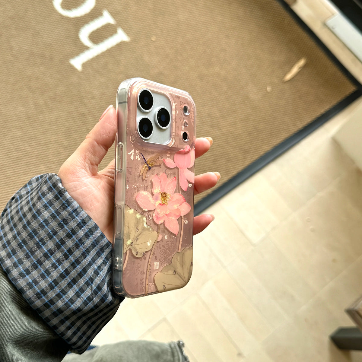 Pink Lotus iPhone Case