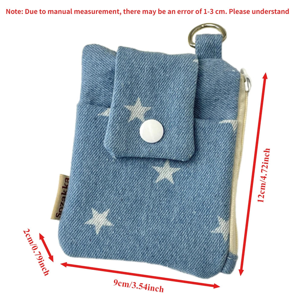 Denim Mini Zipper Pouch