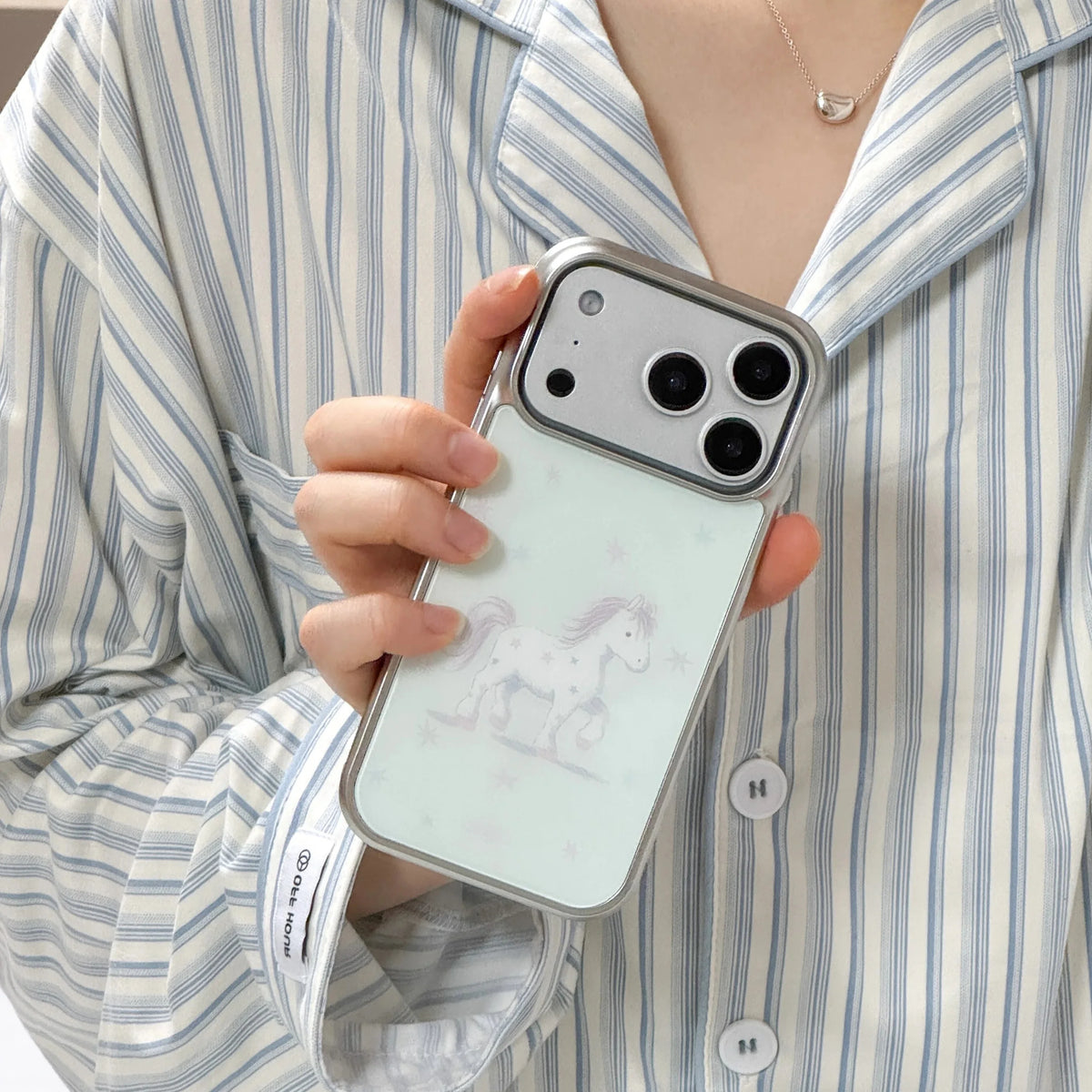 Minty Starry Pony iPhone Case