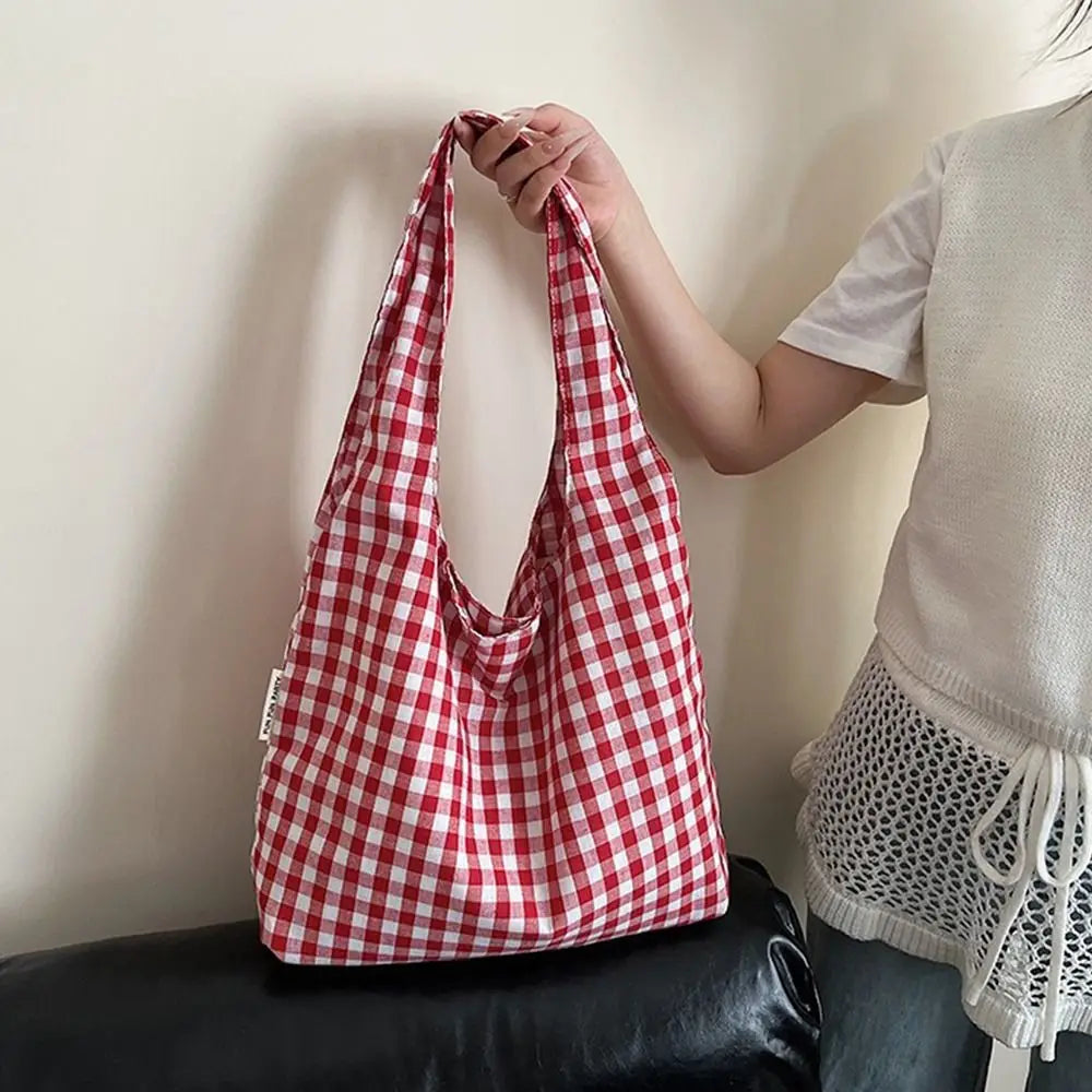 Gingham Tote Bag (4 Colours) - Ice Cream Cake