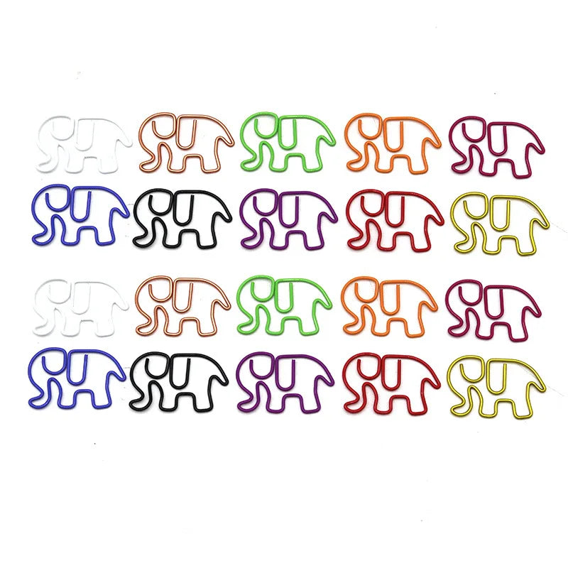 10-100pcs Color Creative Elephant Paper Clip Cartoon Cute Student Paperpin Special-shaped Paper Clip Office Stationery Paperclip - Ice Cream Cake