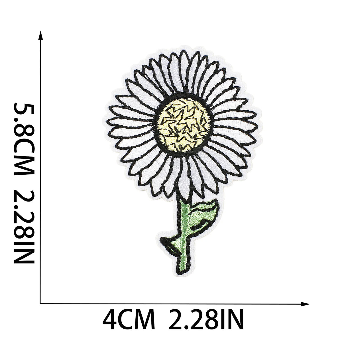 Embroidered Flower Garden Iron-On Patch