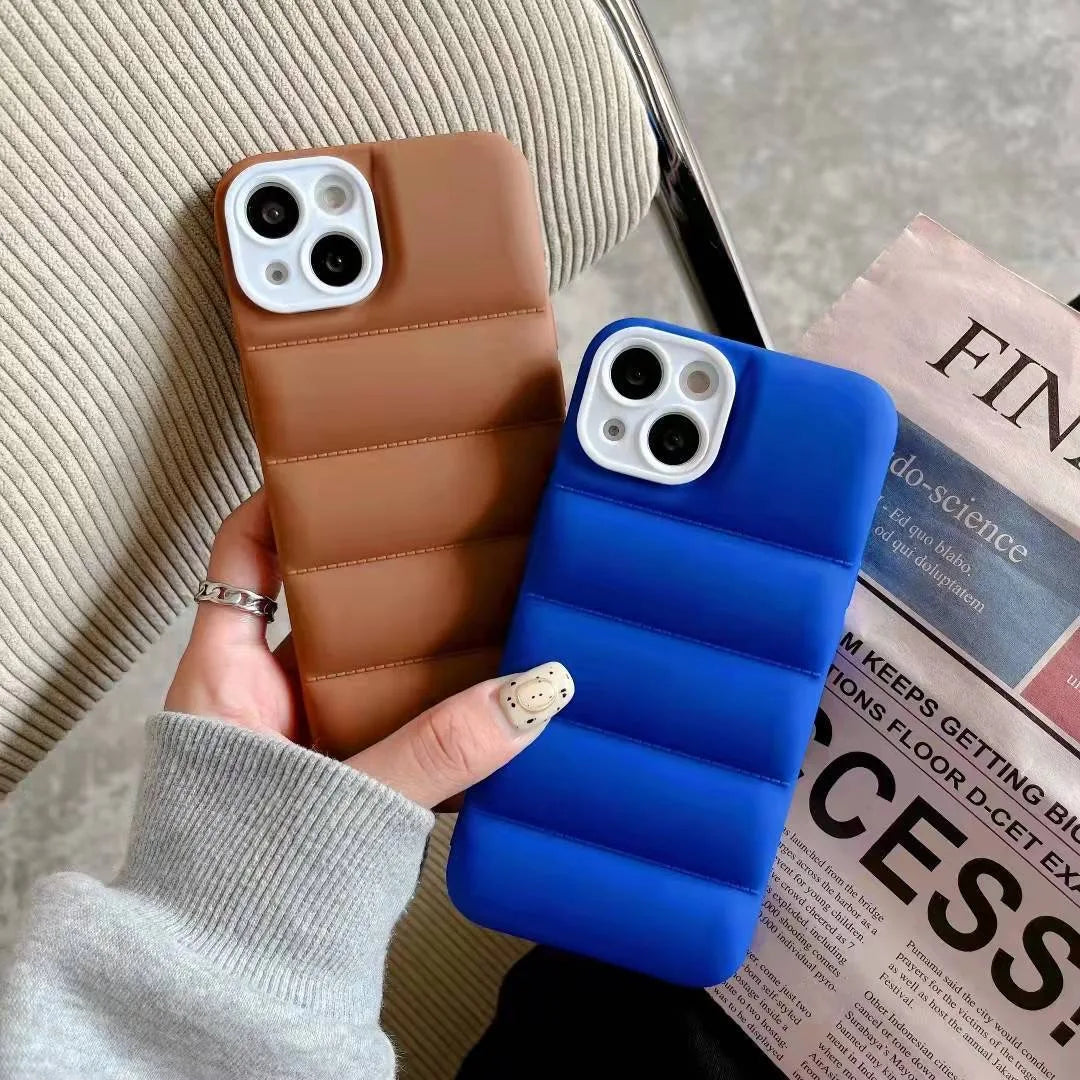 Puffer Coat Style iPhone Case