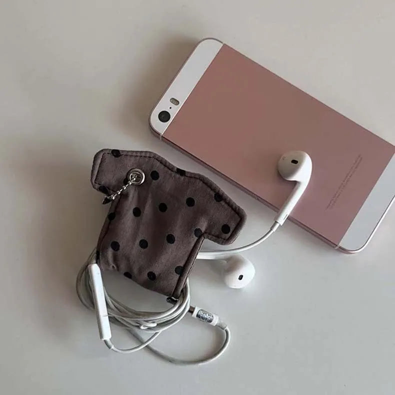 Mini T-Shirt Shaped Cable Tidy Clip-On Keychain Charm