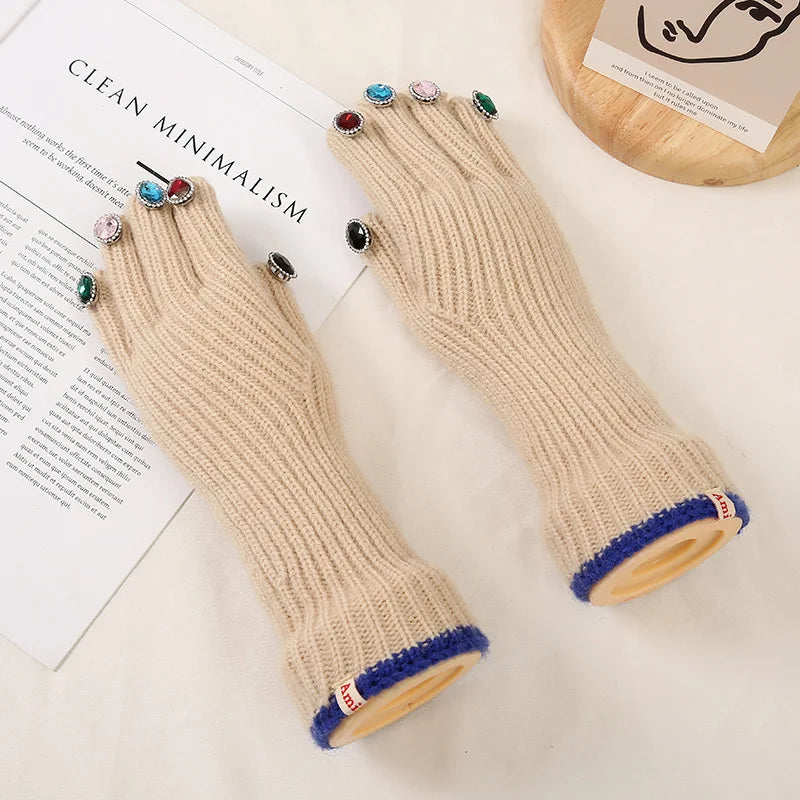 Fancy Manicure Knit Gloves