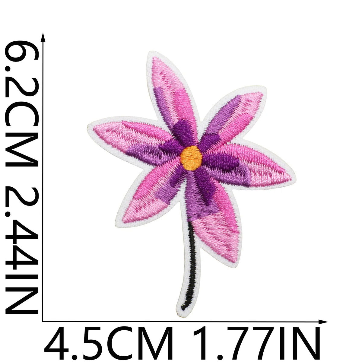 Embroidered Flower Garden Iron-On Patch