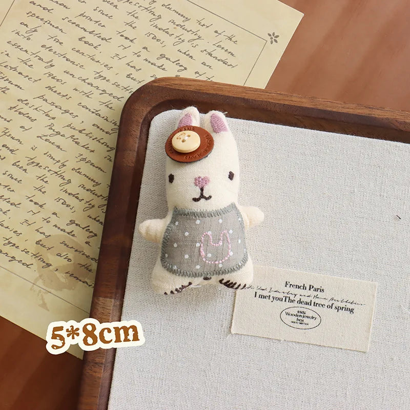 Linen Animal Pals Brooch (6 Designs)