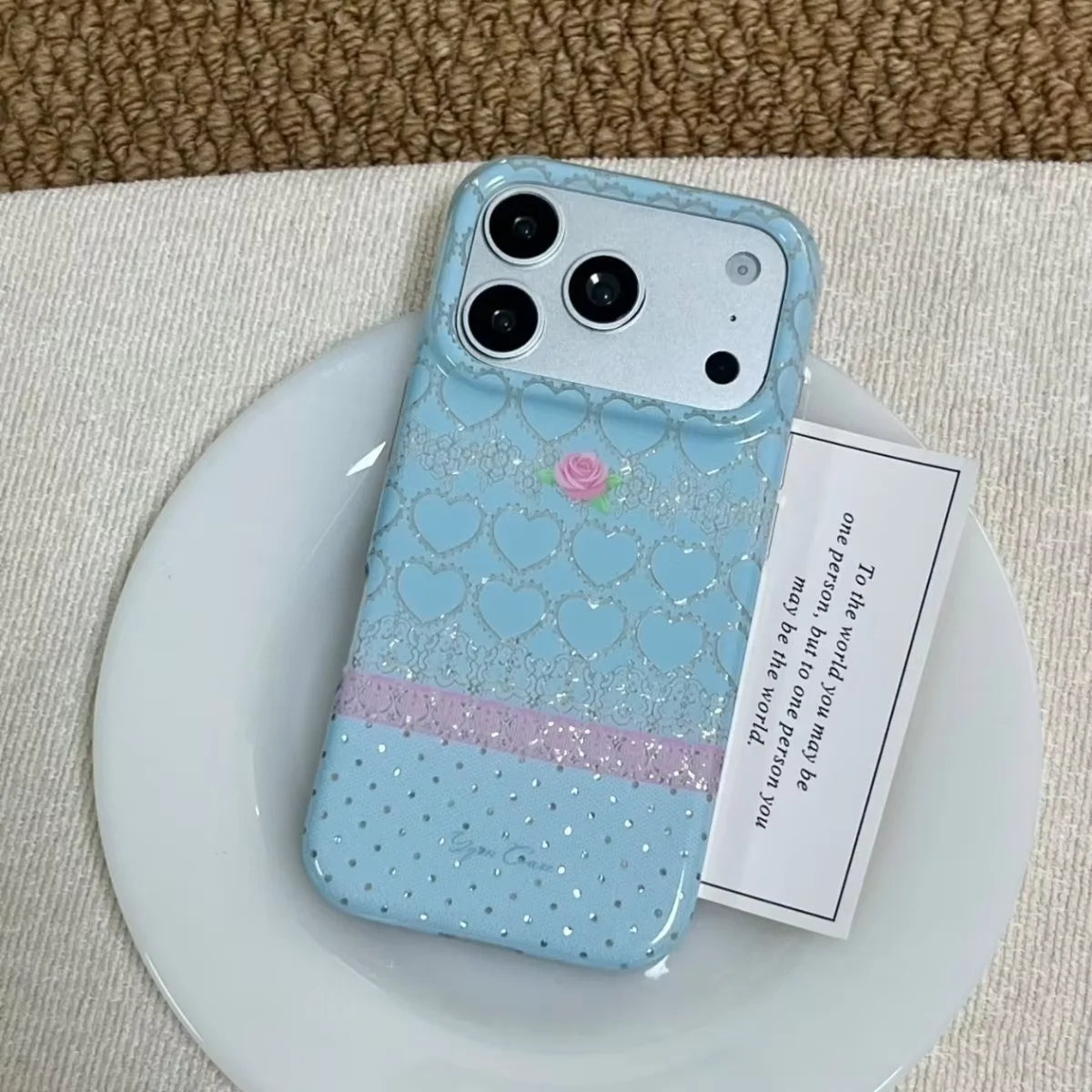 Blue Glitter iPhone Case