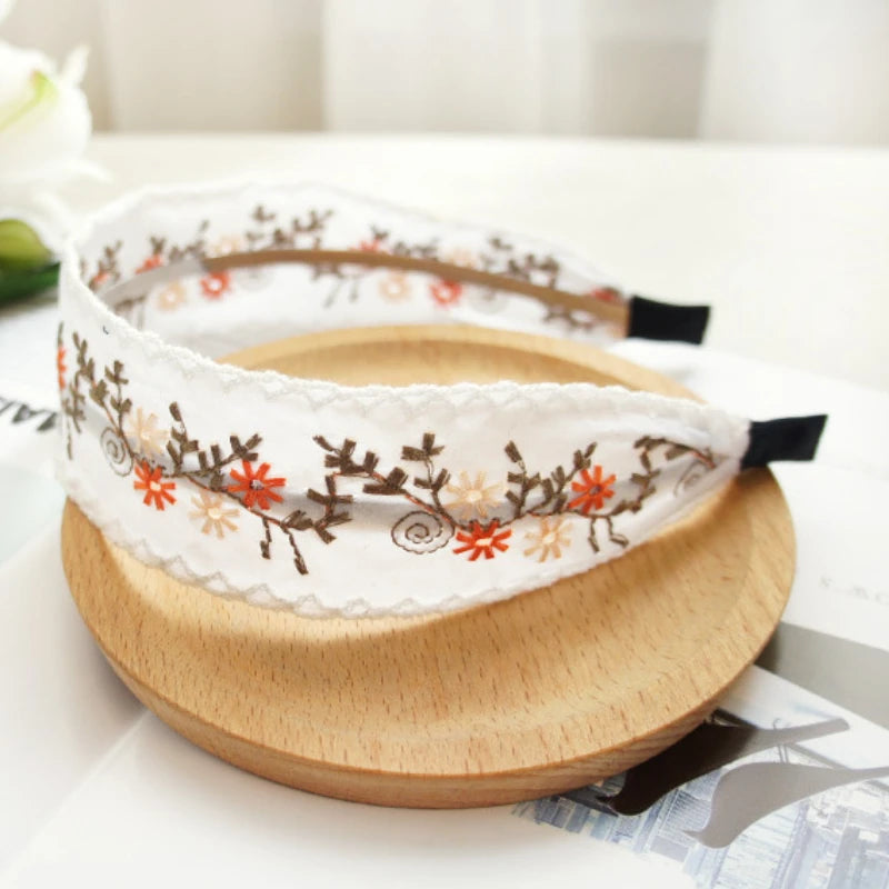 Cottagecore Embroidered Headband