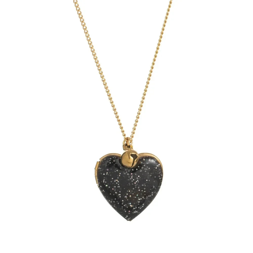Zircon Photo Album Necklace Gold-plated Adjustable Heart-shaped Necklace Opening And Closing Pendant Necklaces Jewelry Gifts - Ice Cream Cake