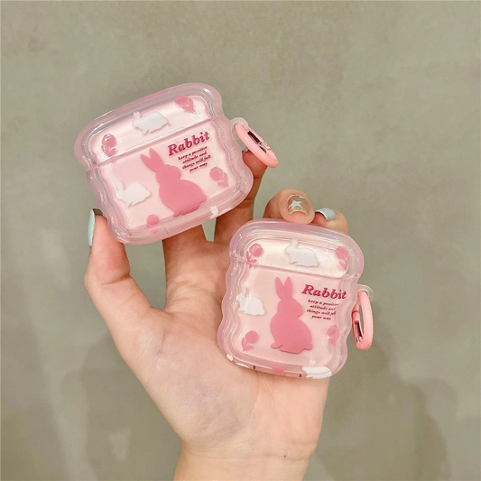 Pink Rabbit AirPods Charger Case Cover