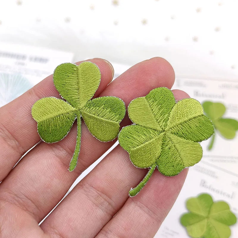 Embroidered Four Leaf Clover Patch