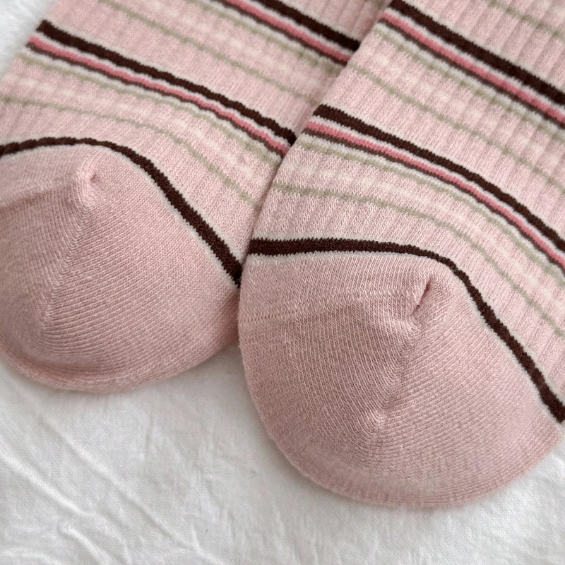 Retro Stripe Crew Socks