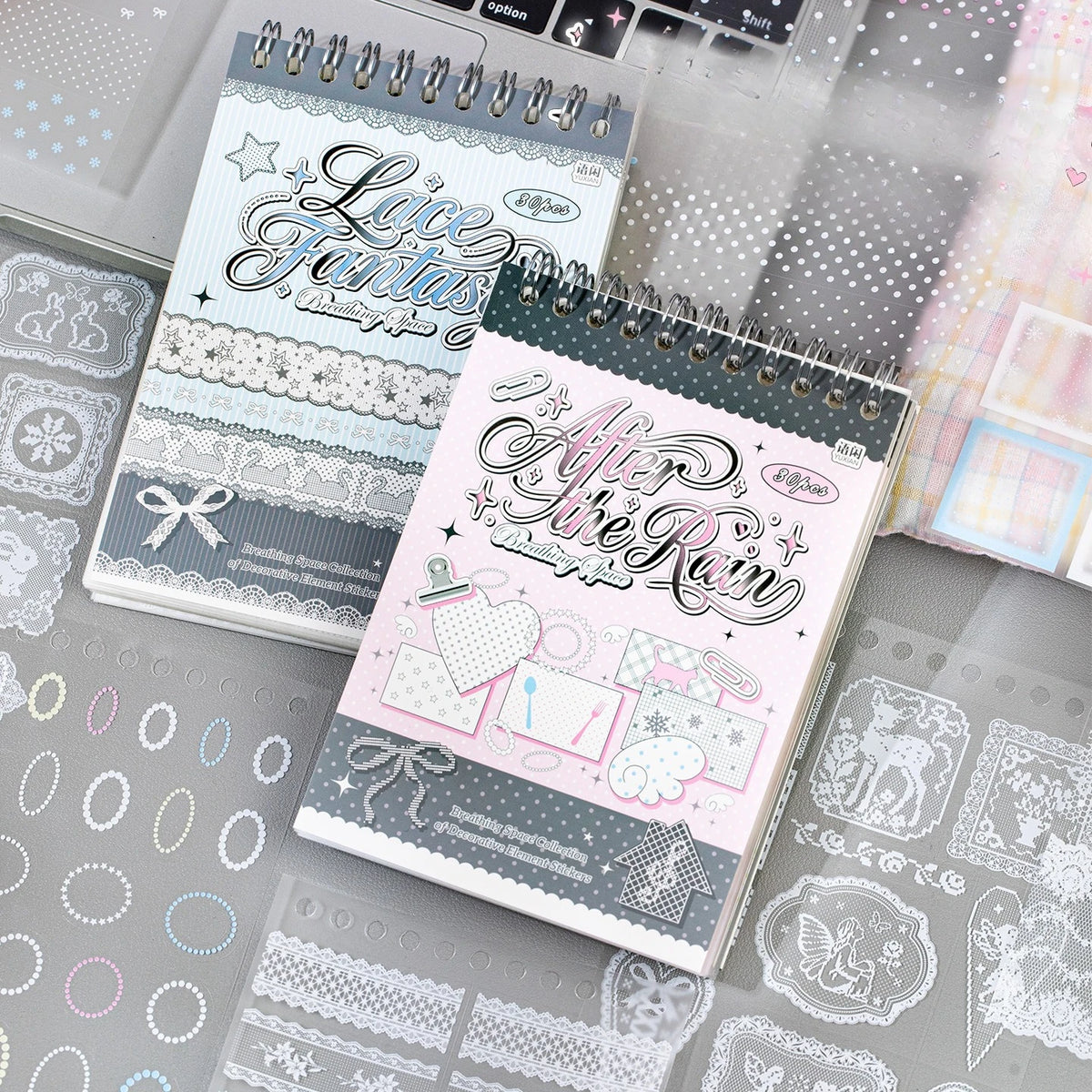 Filet Crochet Lace Sticker Book (30 Sheets)