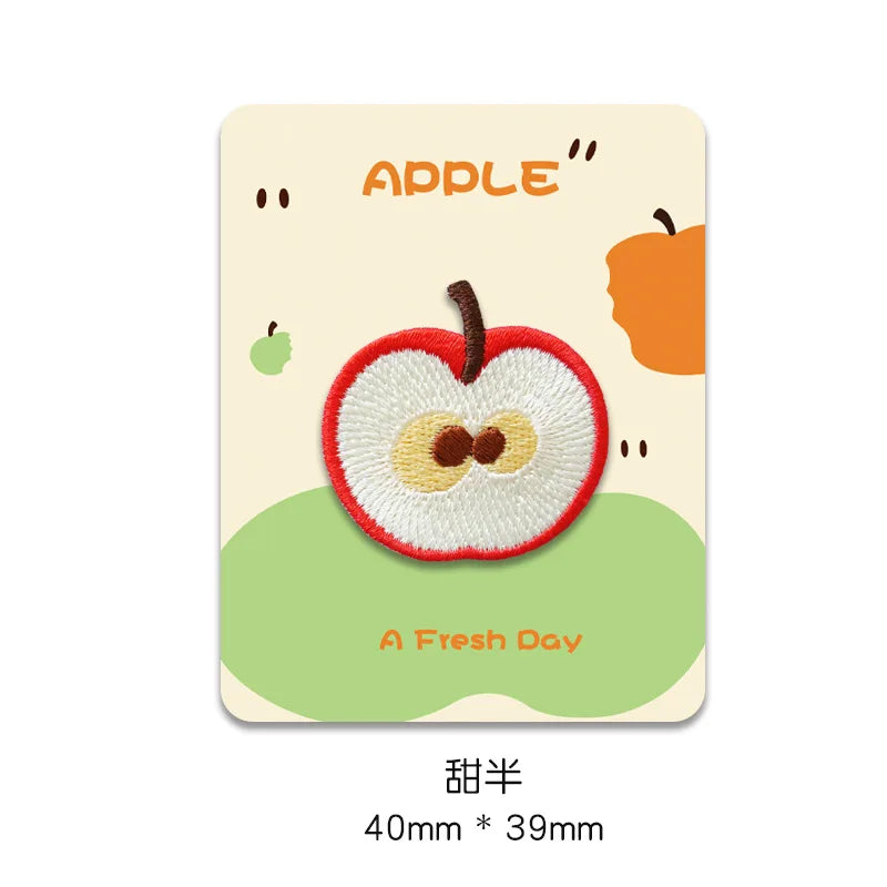 Embroidered Apple Patch (5 Designs)