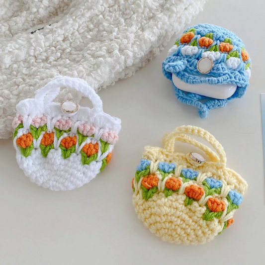Knitted Tulip Bag AirPods Charger Case Cover (3 Colours)
