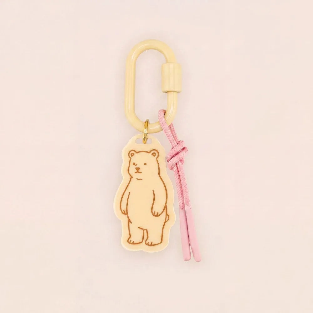 Printed Dog Rope Woven Acrylic Keychain Cat Rabbit Animals Series Pendant Cartoon Design Deer Bag Chain Charms DIY Accessories - Ice Cream Cake