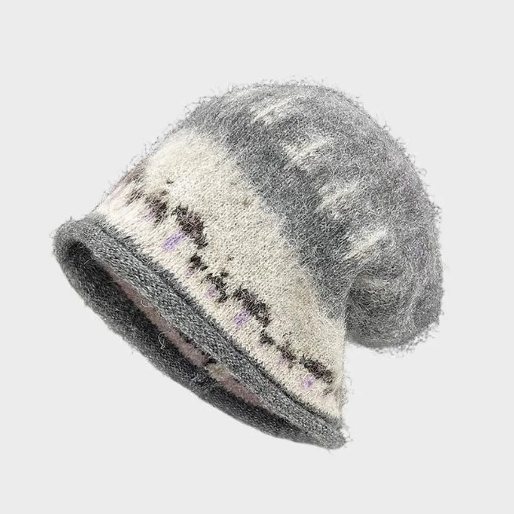 Mushroom Stroll Fair Isle Knit Beanie Hat